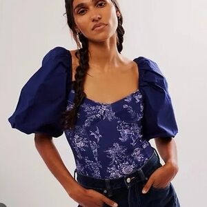 Free People Prairie Rose Bodysuit NWOT